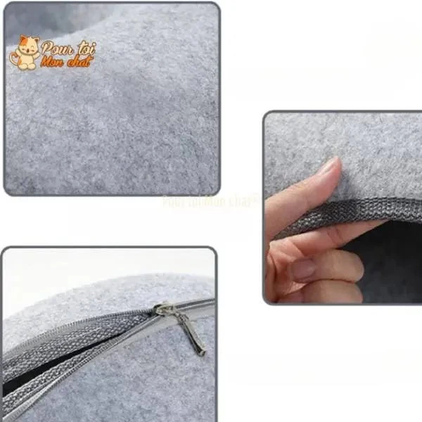 PANIER DE MAISON EN FEUTRE NATUREL POUR CHAT - DONUT4CAT™ 6 PANIER DE MAISON EN FEUTRE NATUREL POUR CHAT - DONUT4CAT™ – Image 6