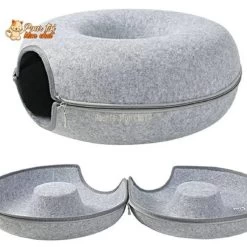 PANIER DE MAISON EN FEUTRE NATUREL POUR CHAT - DONUT4CAT™ 20 PANIER DE MAISON EN FEUTRE NATUREL POUR CHAT - DONUT4CAT™ -Chats Fournitures Magasin 0 Cats House Basket Natural Felt Pet Cat Cave Beds Nest Funny Round Egg Type with Cushion Mat For Small Dogs Puppy Pets Supplies Pour toi Mon chat 1669038581