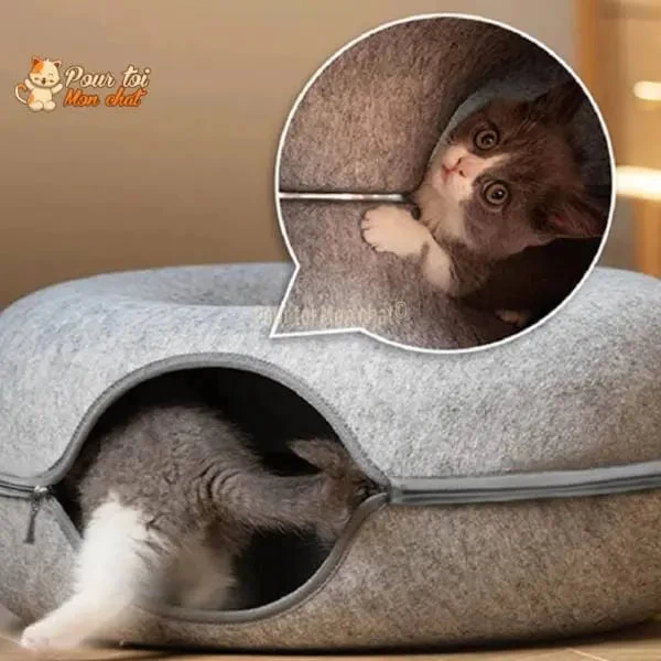 PANIER DE MAISON EN FEUTRE NATUREL POUR CHAT - DONUT4CAT™ 9 PANIER DE MAISON EN FEUTRE NATUREL POUR CHAT - DONUT4CAT™ – Image 9