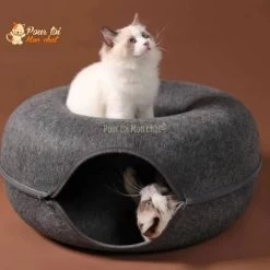 PANIER DE MAISON EN FEUTRE NATUREL POUR CHAT - DONUT4CAT™