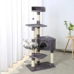 Arbre à Chat XXL Gris Avec Corde Et Boule -Chats Fournitures Magasin Arbre a chat avec corde et boule Pour toi Mon chat 1680617150 2a1269b3 5e52 453b 92c4 f92139de5d80