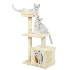 Arbre à Chat XXL Beige Avec Plateforme Et Boule Pendante -Chats Fournitures Magasin Arbre a chat avec plateforme et boule pendante Pour toi Mon chat 1680615547