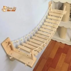 Arbre à Chat En Forme De Pont En Bois Suspendu 11 Arbre à Chat En Forme De Pont En Bois Suspendu -Chats Fournitures Magasin Arbre a chat en forme de pont en bois suspendu Pour toi Mon chat 1665445913