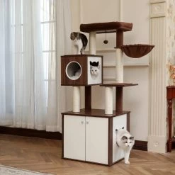 Chats Fournitures Magasin -Chats Fournitures Magasin Arbre a chat marron en bois massif Pour toi Mon chat 1679755581 093c89d4 631c 4816 868a 5a62e7f5d15d