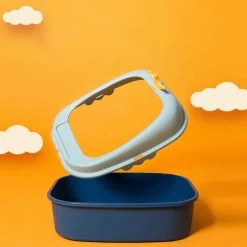 Bac à Litière Semi-fermé Bleu Pour Chat -Chats Fournitures Magasin Bac a litiere semi ferme bleu pour chat Pour toi Mon chat 1684322564