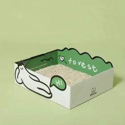 Bac à Litière Semi-fermé En Papier Ondulé Pour Chat