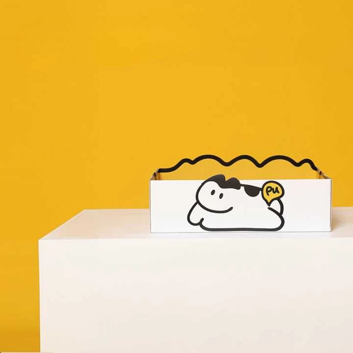 Bac à Litière Semi-fermé En Papier Ondulé Pour Chat 3 Bac à Litière Semi-fermé En Papier Ondulé Pour Chat – Image 3