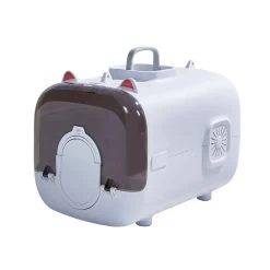 Boîte De Transport En Plastique Vitrée Avec Poignée Pour Chat