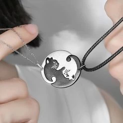 Collier De Couple à Design De Chat En Acier Inoxydable -Chats Fournitures Magasin Collier de couple a design de chat en acier inoxydable Pour toi Mon chat 1680880681 1ff855ad 8eb8 4515 8c48 b68aa856a7bc