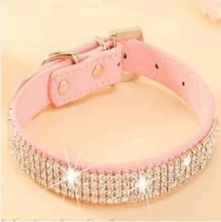 Collier De Laisse En Strass Et Faux Cuir Pour Chat -Chats Fournitures Magasin Collier de laisse en strass et faux cuir pour chat Pour toi Mon chat 1687536524497