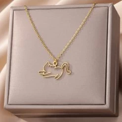 Collier Pendentif Chat Creux Pour Femme 11 Collier Pendentif Chat Creux Pour Femme -Chats Fournitures Magasin Collier pendentif chat creux pour femme Pour toi Mon chat 1684235062