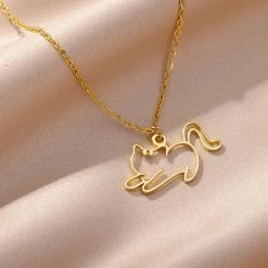 Collier Pendentif Chat Creux Pour Femme 12 Collier Pendentif Chat Creux Pour Femme -Chats Fournitures Magasin Collier pendentif chat creux pour femme Pour toi Mon chat 1684235066