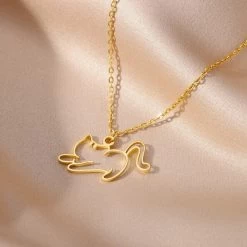Collier Pendentif Chat Creux Pour Femme 13 Collier Pendentif Chat Creux Pour Femme -Chats Fournitures Magasin Collier pendentif chat creux pour femme Pour toi Mon chat 1684235071