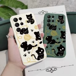 Coque De Téléphone à Enroulement Avec Design De Chat Pour Samsung Galaxy S23 -Chats Fournitures Magasin Coque de telephone a enroulement avec design de chat pour Samsung Galaxy S23 Pour toi Mon chat 1683900904
