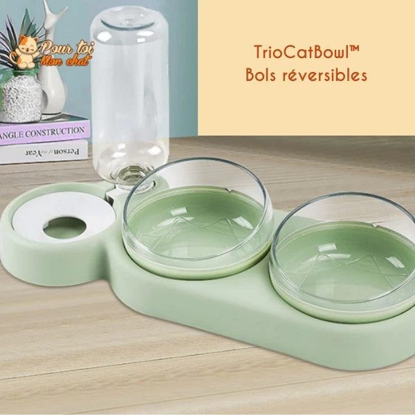 Distributeur De Croquettes Et Eau Pour Chat - TrioCatBowl™ 2 Distributeur De Croquettes Et Eau Pour Chat - TrioCatBowl™ – Image 2