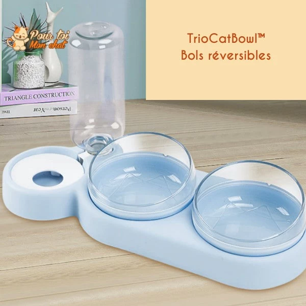 Distributeur De Croquettes Et Eau Pour Chat - TrioCatBowl™ 3 Distributeur De Croquettes Et Eau Pour Chat - TrioCatBowl™ – Image 3