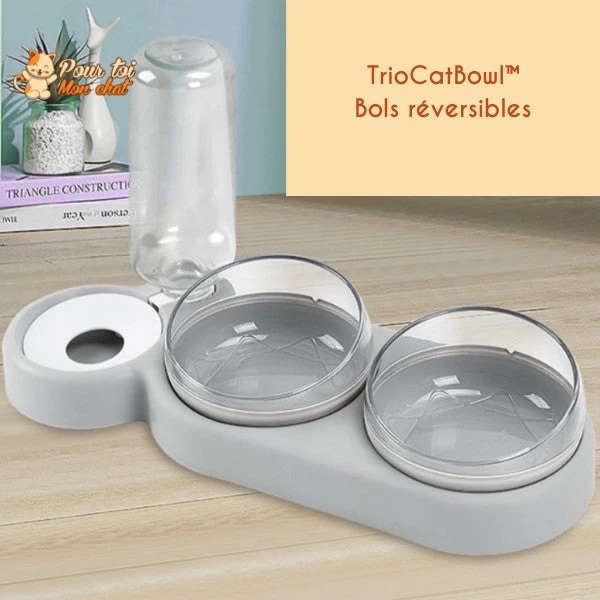 Distributeur De Croquettes Et Eau Pour Chat - TrioCatBowl™ 4 Distributeur De Croquettes Et Eau Pour Chat - TrioCatBowl™ – Image 4