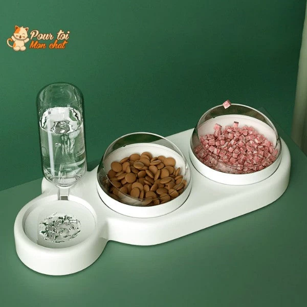 Distributeur De Croquettes Et Eau Pour Chat - TrioCatBowl™ 5 Distributeur De Croquettes Et Eau Pour Chat - TrioCatBowl™ – Image 5