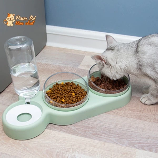 Distributeur De Croquettes Et Eau Pour Chat - TrioCatBowl™ 10 Distributeur De Croquettes Et Eau Pour Chat - TrioCatBowl™ – Image 10