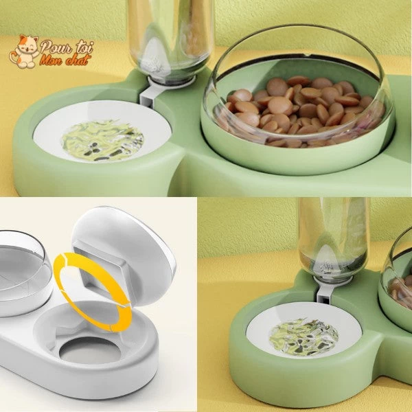 Distributeur De Croquettes Et Eau Pour Chat - TrioCatBowl™ 12 Distributeur De Croquettes Et Eau Pour Chat - TrioCatBowl™ – Image 12