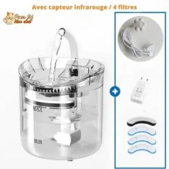 Fontaine à Eau Pour Chat Avec Capteur Automatique -Chats Fournitures Magasin Fontaine a eau pour chat avec capteur automatique Pour toi Mon chat 1663697427