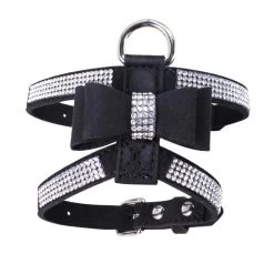 Harnais De Poitrine En Strass Avec Nœud De Papillon Pour Chat -Chats Fournitures Magasin Harnais de poitrine en strass avec nud de papillon pour chat Pour toi Mon chat 1687452239943