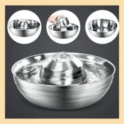 Fontaine à Eau INOX - Îl'eauchat™ -Chats Fournitures Magasin IL EAUCHAT Fontaine a eau en INOX Chat Pour toi Mon chat 1635338568