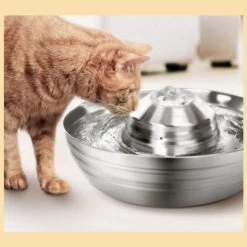 Fontaine à Eau INOX - Îl'eauchat™ -Chats Fournitures Magasin IL EAUCHAT Fontaine a eau en INOX Chat Pour toi Mon chat 1635338685