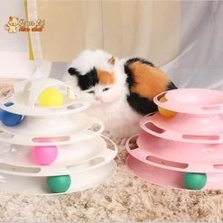 Jouet Pour Chat Avec Balles - Jeu2pistes™ 11 Jouet Pour Chat Avec Balles - Jeu2pistes™ -Chats Fournitures Magasin JEU2PISTES Pyramide 4 niveaux avec balles pour Chat Pour toi Mon chat 1630221565