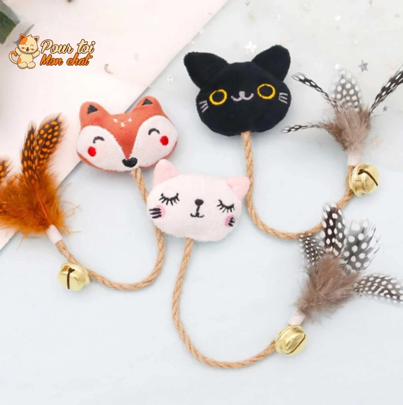 Jouet Cloche En Plumes Pour Chats