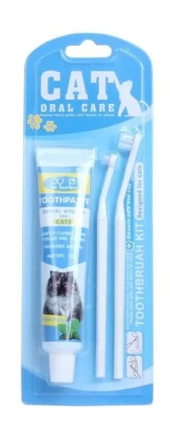 Kit De Dentifrice Enzyme Pour Chat -Chats Fournitures Magasin Kit de dentifrice enzyme pour chat Pour toi Mon chat 1684412027