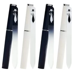 Lime à Ongles En Verre Cristal Avec Motif Chat Plaqué