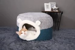 Lit Doux En Peluche Pour Animal De Compagnie -Chats Fournitures Magasin Lit doux en peluche pour animal de compagnie Pour toi Mon chat 1679142355