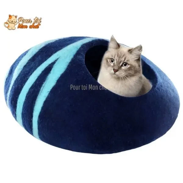 Lit Grotte En Laine Fait à La Main Pour Chats Et Chatons - CHAT'GROTTE™ 2 Lit Grotte En Laine Fait à La Main Pour Chats Et Chatons - CHAT'GROTTE™ – Image 2