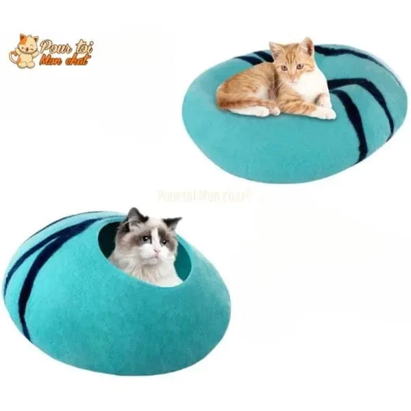 Lit Grotte En Laine Fait à La Main Pour Chats Et Chatons - CHAT'GROTTE™ 5 Lit Grotte En Laine Fait à La Main Pour Chats Et Chatons - CHAT'GROTTE™ – Image 5