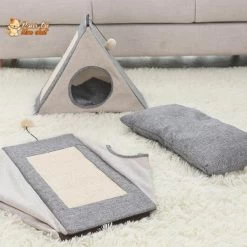 Niche Pour Chat Avec Grattoir - Crazybed™ -Chats Fournitures Magasin Lit incroyable 3 en 1 pour Chat Grattoir Jouet CRAZYBED Pour toi Mon chat 1626647208