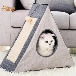 Niche Pour Chat Avec Grattoir - Crazybed™ -Chats Fournitures Magasin Lit incroyable 3 en 1 pour Chat Grattoir Jouet CRAZYBED Pour toi Mon chat 1626647643