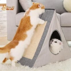 Niche Pour Chat Avec Grattoir - Crazybed™