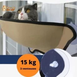 Lit Suspendu à Ventouses Pour Chat - Hamac-Fenêtre-Chat™ -Chats Fournitures Magasin Lit suspendu a ventouses pour chat Hamac Fenetre Chat Pour toi Mon chat 1667078350