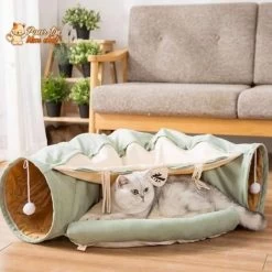 Tunnel De Jeu Avec Coussin Pour Chat - CoussiCat™ -Chats Fournitures Magasin Lit Tunnel de Jeu Repos CoussiCat pour Chat Pour toi Mon chat 1639751777