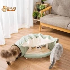 Tunnel De Jeu Avec Coussin Pour Chat - CoussiCat™ -Chats Fournitures Magasin Lit Tunnel de Jeu Repos CoussiCat pour Chat Pour toi Mon chat 1639752486