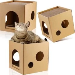 Maison En Carton Ondulé à Gratter Pour Chat -Chats Fournitures Magasin Maison en carton ondule a gratter pour chat Pour toi Mon chat 1687696050541 05befef0 6fd4 474c 9f55 22cccca46673