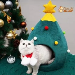 Noël - Niche, Lit En Forme De Sapin De Noël - MonBeauChatPin™ -Chats Fournitures Magasin MonBeauChatPin Pour toi Mon chat 1636282233