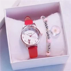 Montre à Quartz Avec Oreilles De Chat Pour Fille -Chats Fournitures Magasin Montre a quartz avec oreilles de chat pour fille Pour toi Mon chat 1685089206