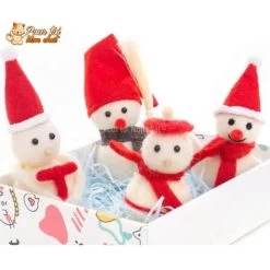 Noël Jouets, Boule Culbuto En Feutre De Laine, Décors De Noël, Bonhomme De Neige - Pour Chat - CulbutoNeigeChat™