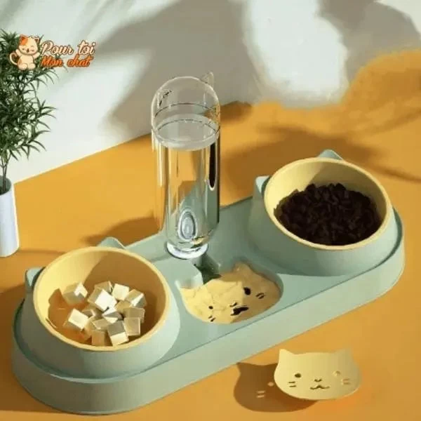 Fontaine à Eau Et Bols à Croquettes Et Friandises Pour Chat - Perfect Trio 6 Fontaine à Eau Et Bols à Croquettes Et Friandises Pour Chat - Perfect Trio – Image 6
