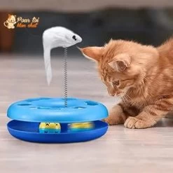 Jouet à Balles Et Plumes : 2 Jouets En 1 Interactifs Pour Chat - Pilou-Pilou™