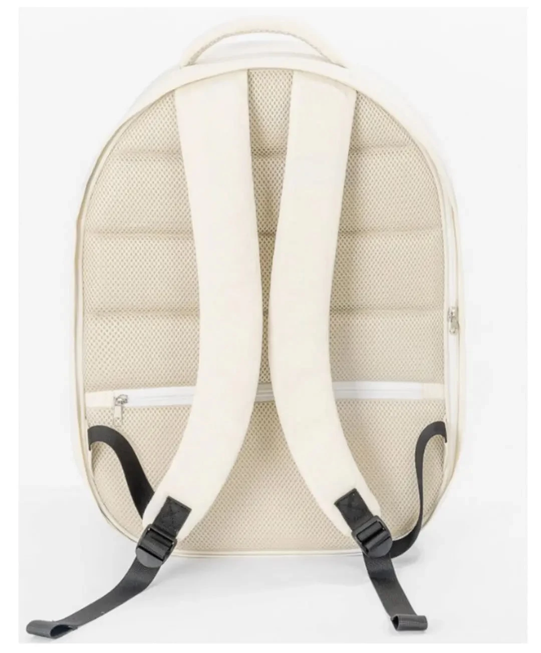 Sac à Dos De Transport Pliable Blanc En Cuir Avec Un Côté Transparent Pour Chat 2 Sac à Dos De Transport Pliable Blanc En Cuir Avec Un Côté Transparent Pour Chat – Image 2