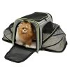 Sac De Transport Pliable Et Respirant Vert Et Gris Pour Chat