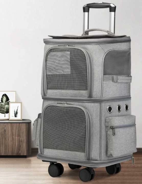 Sac Pliable Télescopique à Roulettes Pour Chat 1 Sac Pliable Télescopique à Roulettes Pour Chat